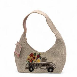 Viral Flower Truck Butterfly Beaded Bag NWT